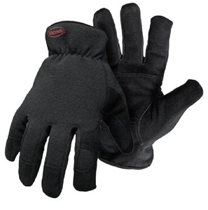 Boss 4143S Insulated Grain Goatskin Palm Gloves, Black, Small