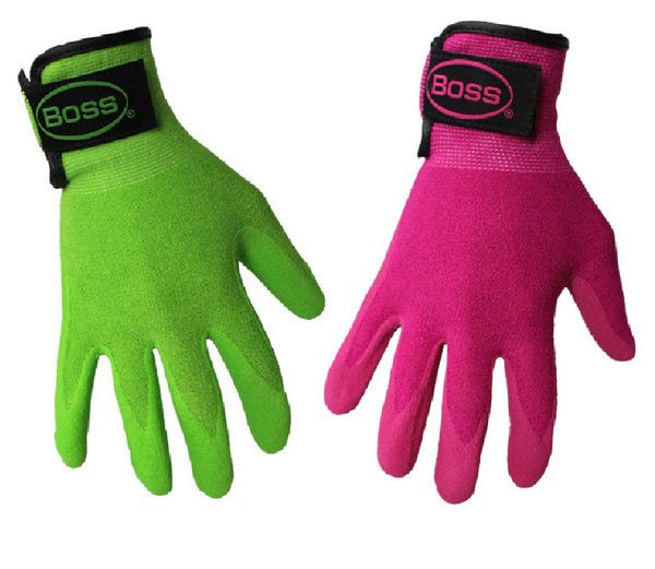 Boss 8443S Nitrile Palm and fingers Gloves, Assorted Color