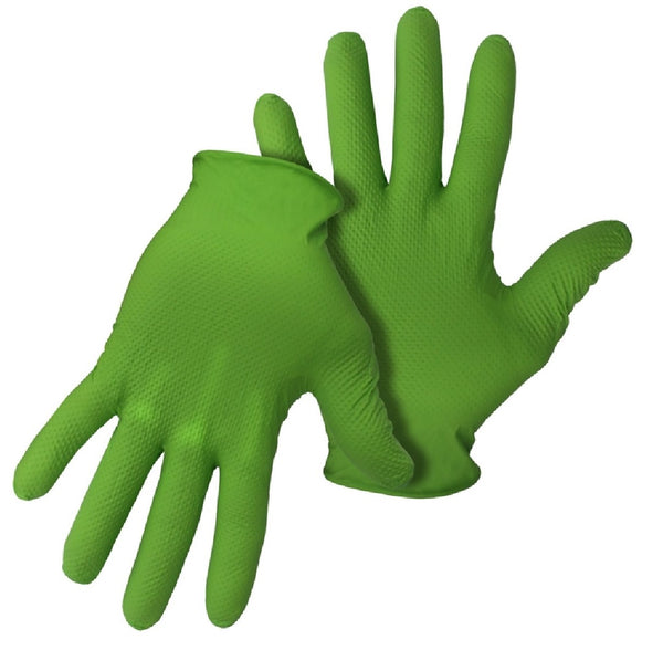 Boss 1UH0066NL Disposable Gloves, Nitrile, Green