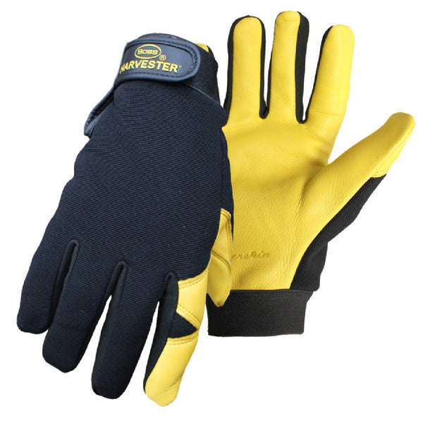 Boss 4187X Harvester Lined Deerskin Palm Gloves, XL
