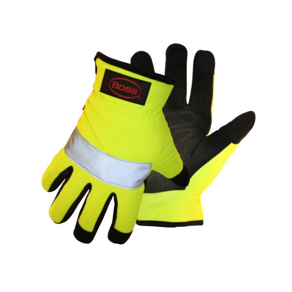 Boss 991X High-Vis Reflective Mechanic Gloves, X-Large