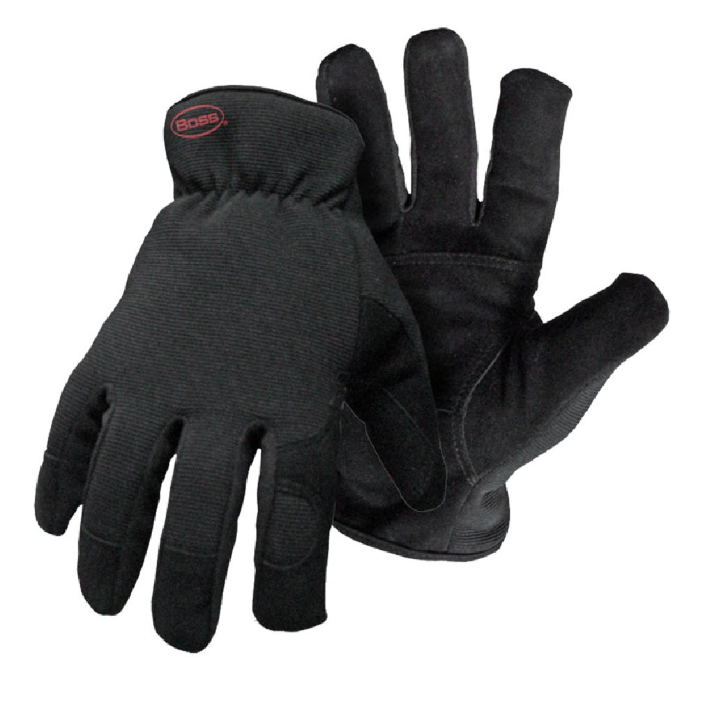 Boss 4143X Split Leather Gloves, Black, XL