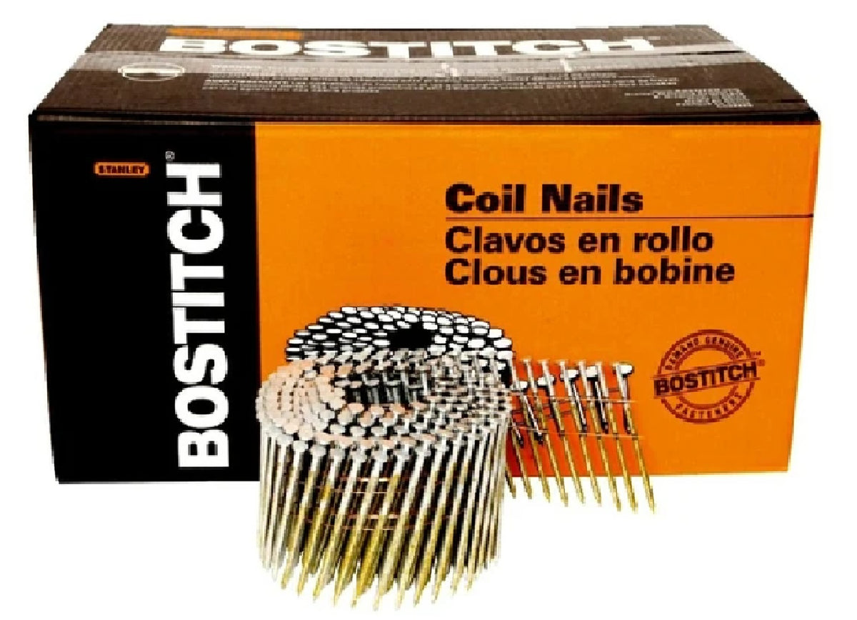 Bostitch C8R131G Ring Shank Galvanized Coil Framing Nail, 2-1/2 Inch