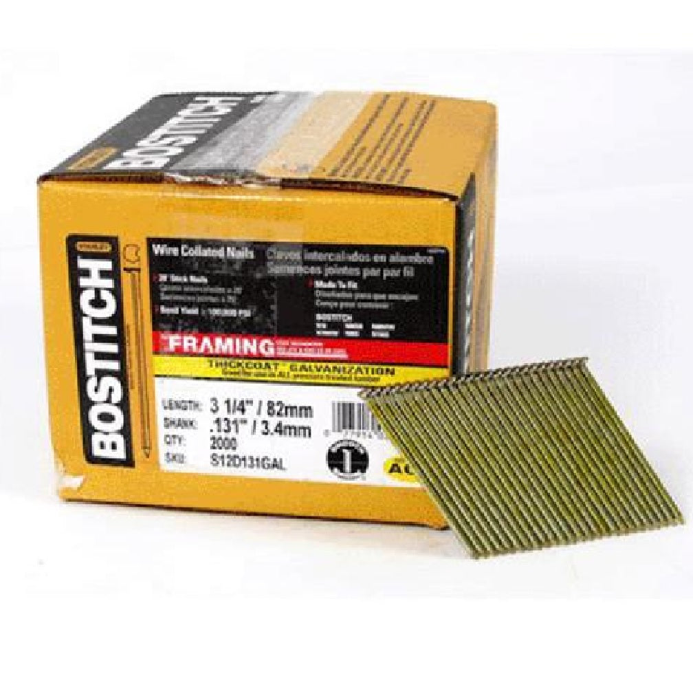 Bostitch S12DR131GAL-FH Stick Framing Nail, 3-1/4 Inch x.131 Inch