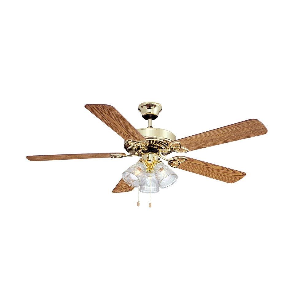 Boston Harbor CF-78043 Dual Mount Ceiling Fan with 3 Light Kit, 52 Inch
