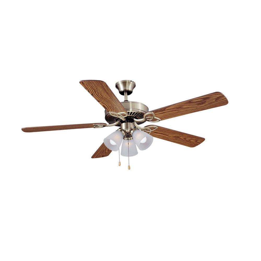 Boston Harbor CF-78042 Dual Mount Ceiling Fan with 3 Light Kit, 52 Inch
