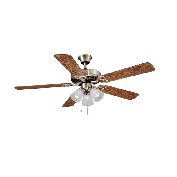 Boston Harbor CF-78042 Dual Mount Ceiling Fan with 3 Light Kit, 52 Inch