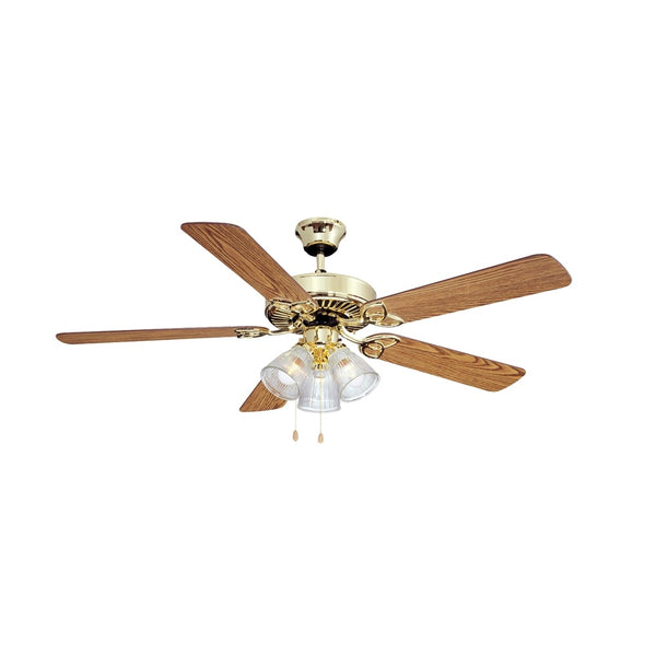 Boston Harbor CF-78043 Dual Mount Ceiling Fan with 3 Light Kit, 52 Inch