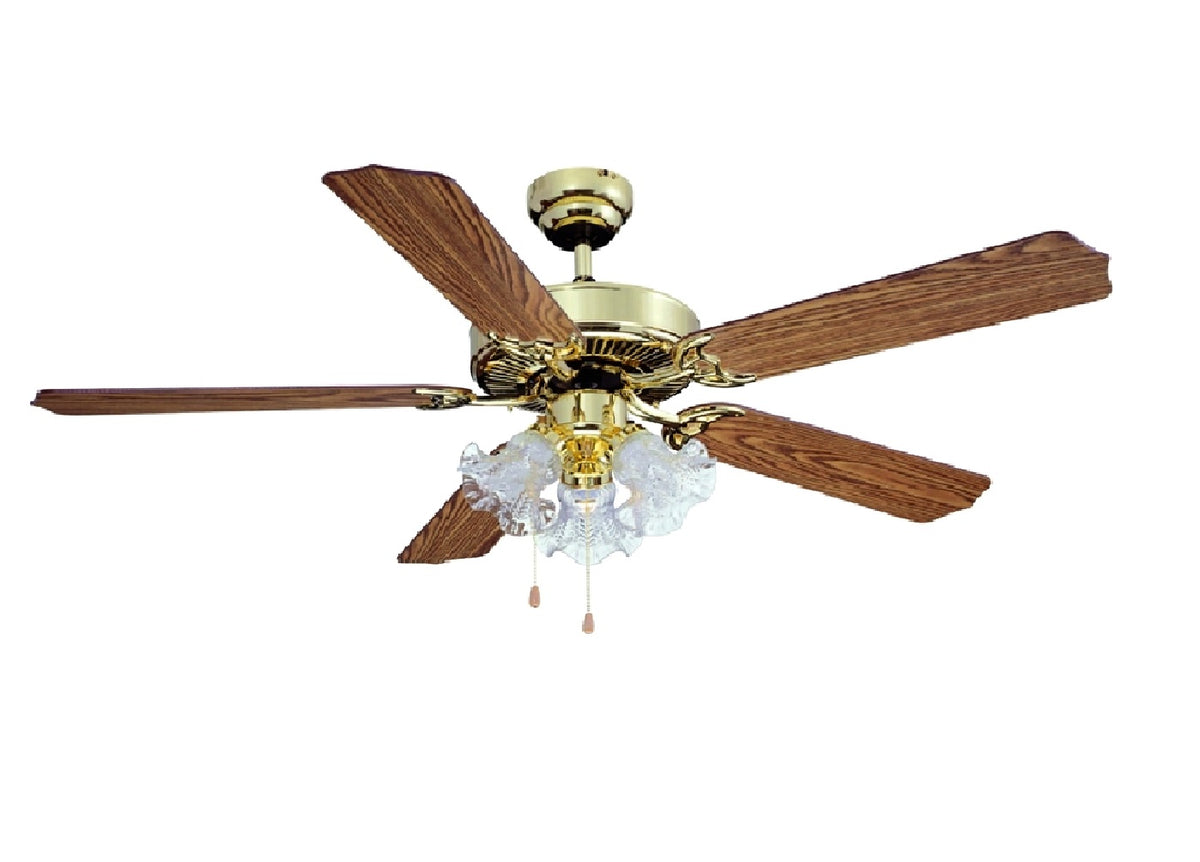 Boston Harbor CF-78021L Dual Mount Ceiling Fan with 3 Light Kit, 52 Inch