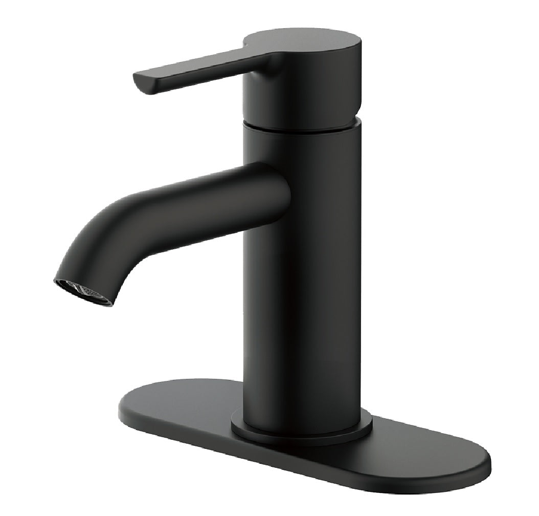 Boston Harbor 1666767 Single Handle Lavatory Faucet, Matte Black