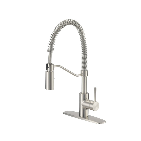 Boston Harbor 1894849 Spring Pull-Down Kitchen Faucet, Stainless Steel