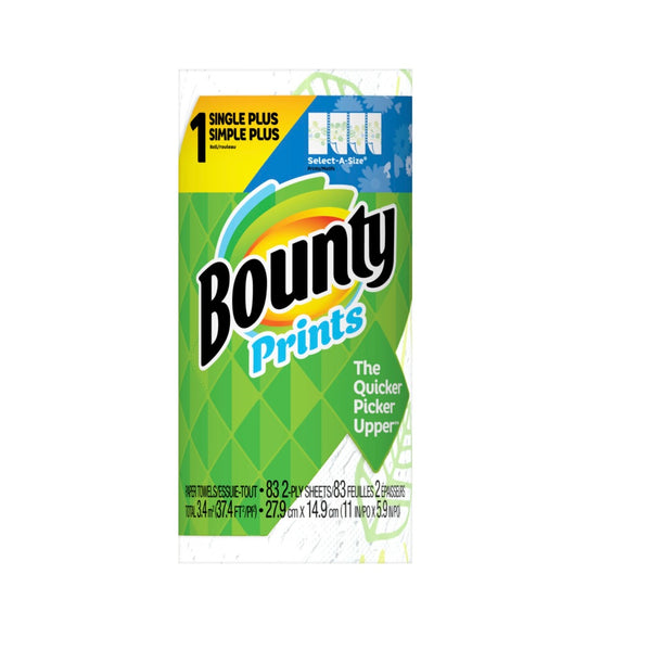 Bounty 47791 Select-A-Size Print Paper Towel, 83 Count