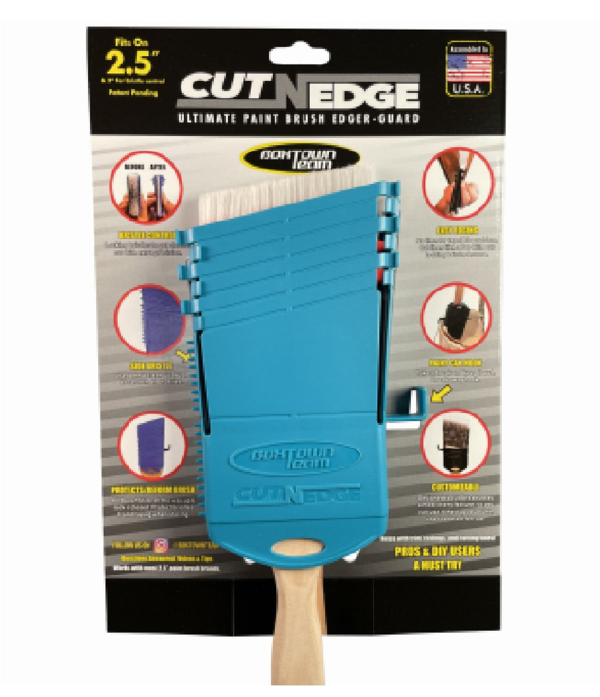 Boxtown Team CNEAB-A001 Cut-N-Edge Ultimate Paint Brush Edger and Guard, Blue