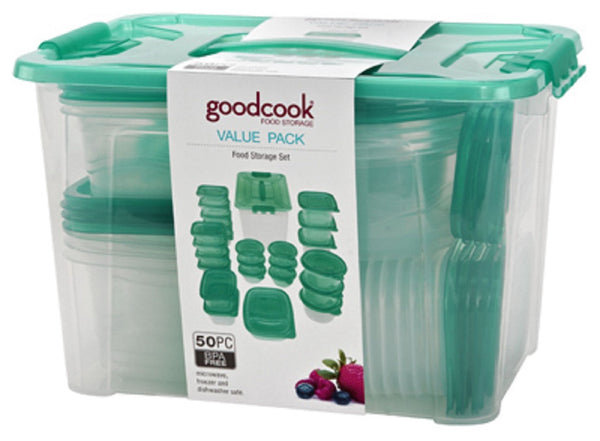 Bradshaw 10715 Good Cook Food Storage Container, Plastic, 50 Piece