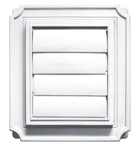 Builders Edge 140037079001 Scalloped Exhaust Vent, White