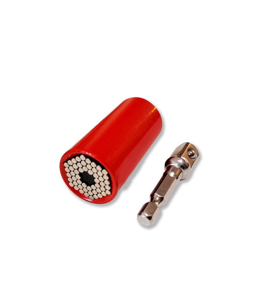 BulbHead 16275-4 Red Dog Universal Socket Tool, Red/Silver