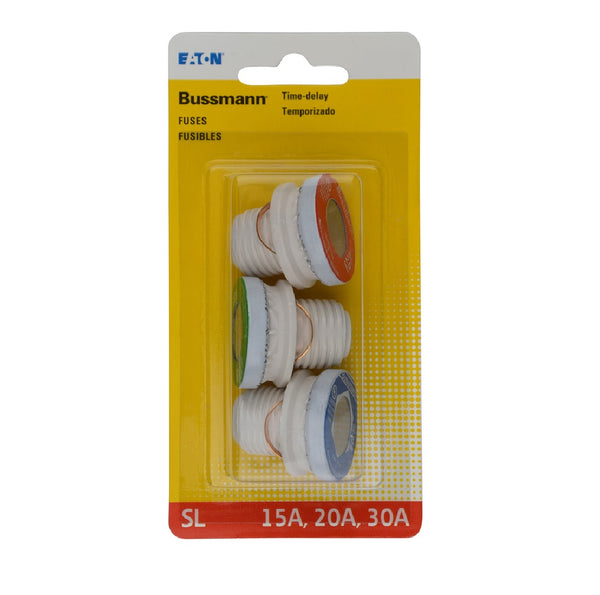 Cooper Bussmann BP/SL-A Time Delay Plug Fuse, 125 Volts