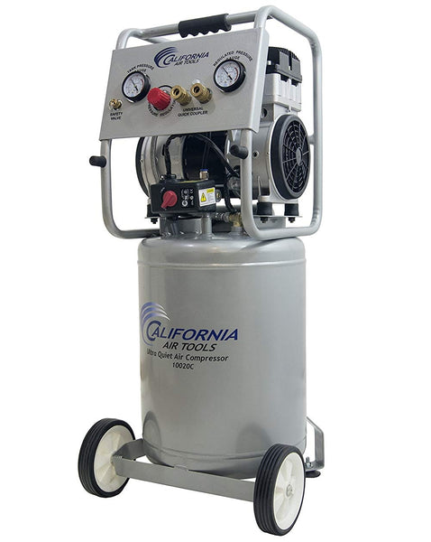 California Air Tools CAT-10020C Ultra Quiet Upright Air Compressor With Steel Tank, 110 Volt