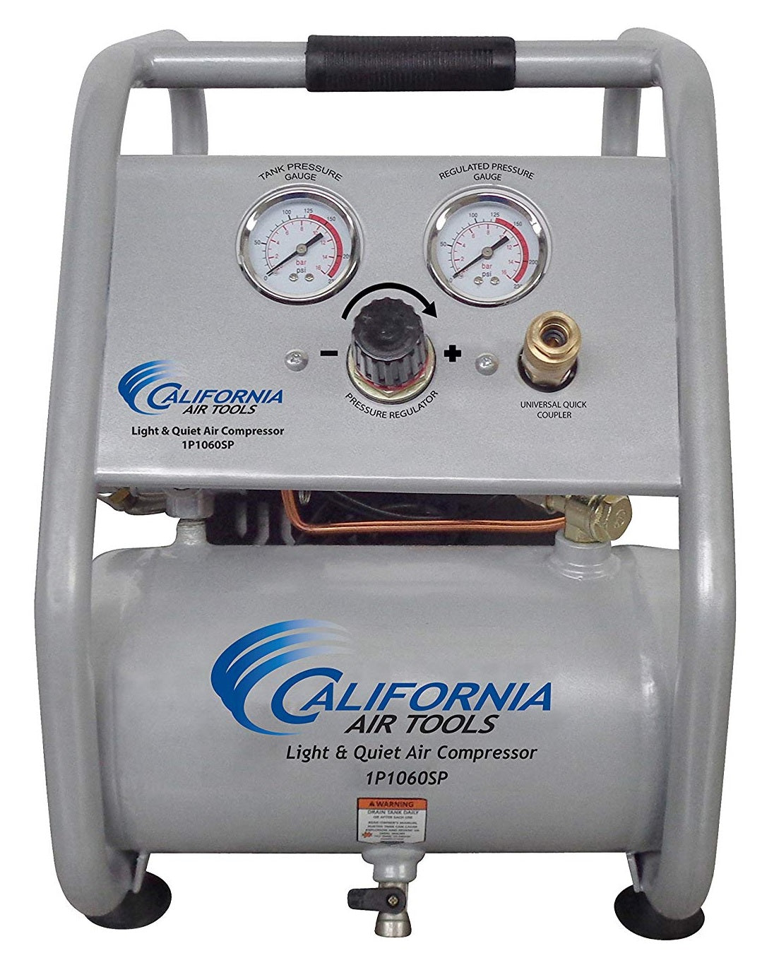 California Air Tools CAT-1P1060SP Ultra Quiet Air Compressor With Panel, 56  Decibels