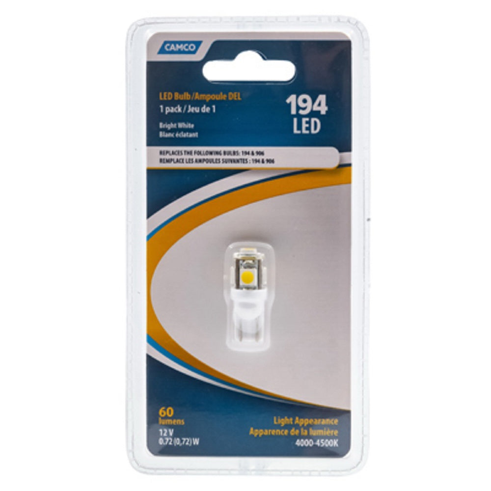 Camco 54621 LED Replacement Bulb, Bright White, 60 Lumens