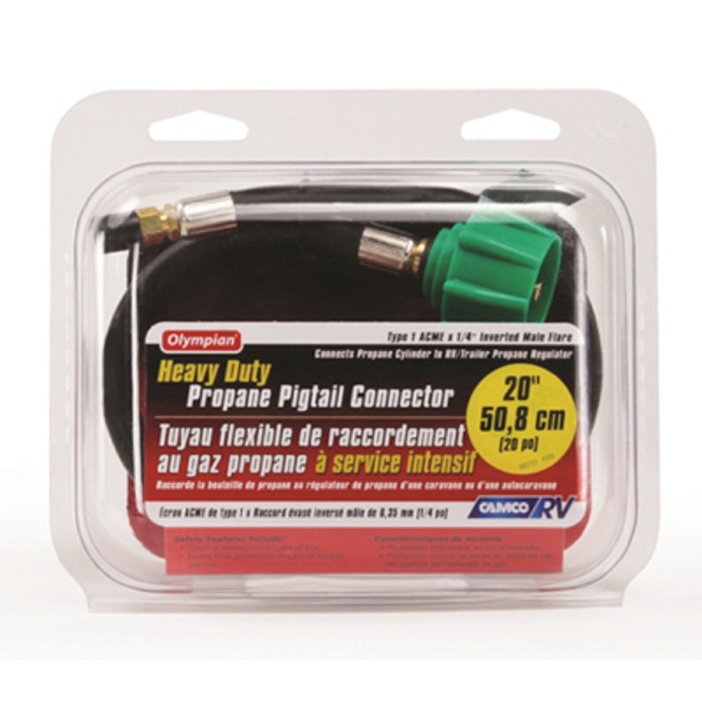 Camco 59073 RV Pig Tail Propane Hose Connector, 20 Inch