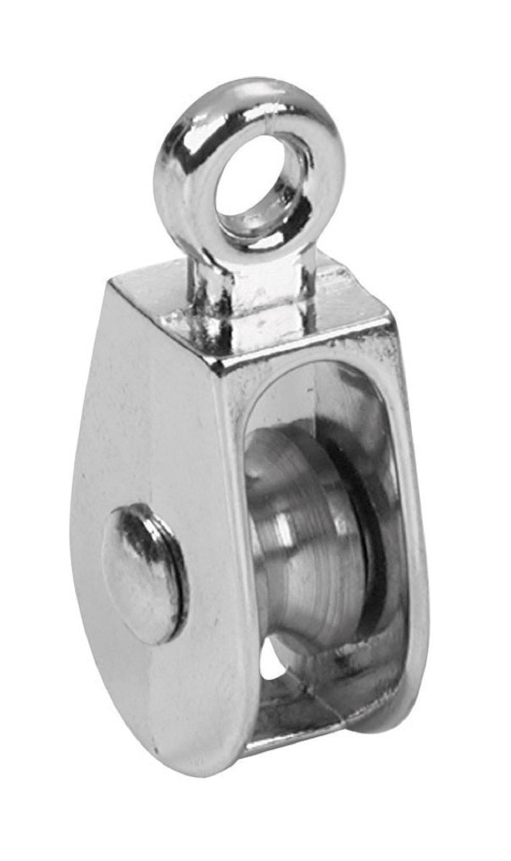 Campbell T7655112N Single Rigid Eye Rope Pulley, 1", Nickel