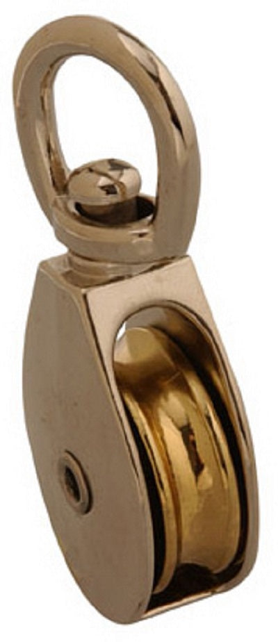 Campbell T7655032N Single Swivel Eye Pulley, 1-1/2", Nickel Plated