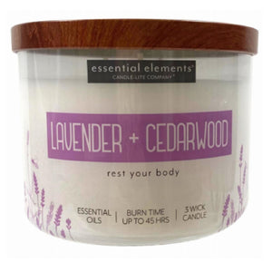 Candle Lite 4472353 Lavender & Cedarwood Candle Jar, 14.75 Ounce