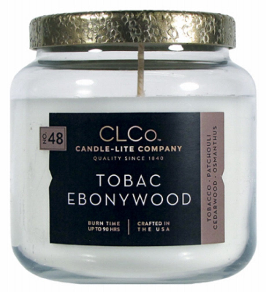 Candle Lite 4274199 Tobacco Ebony Wood Candle, 14 OZ