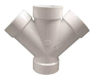 Canplas 192354Z PVC Double Pipe Wye, 4 Inch