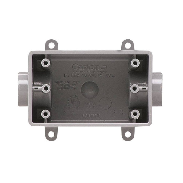 Carlon E981DFN-CTN Switch Box, PVC, Gray