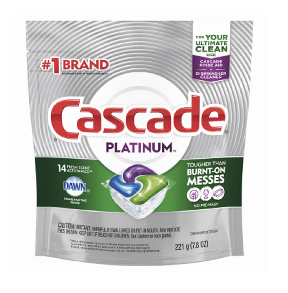 Cascade 80704 Platinum Dishwasher Detergent, Fresh Scent