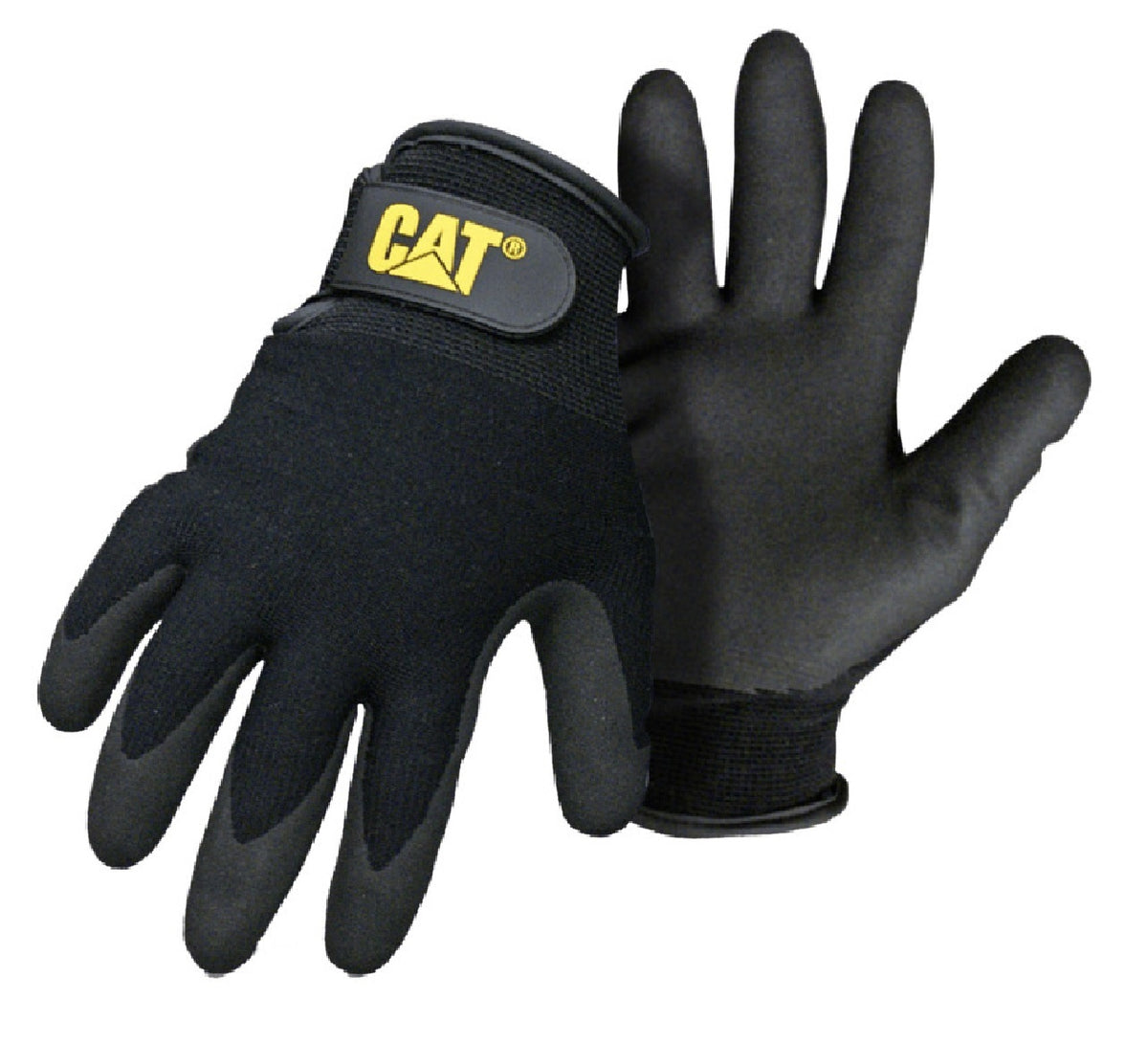 Cat CAT017414J Nylon Coated String Knit Gloves, Black, Jumbo