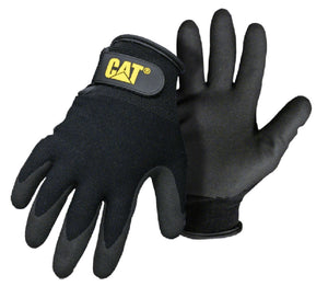 Cat CAT017414J Nylon Coated String Knit Gloves, Black, Jumbo