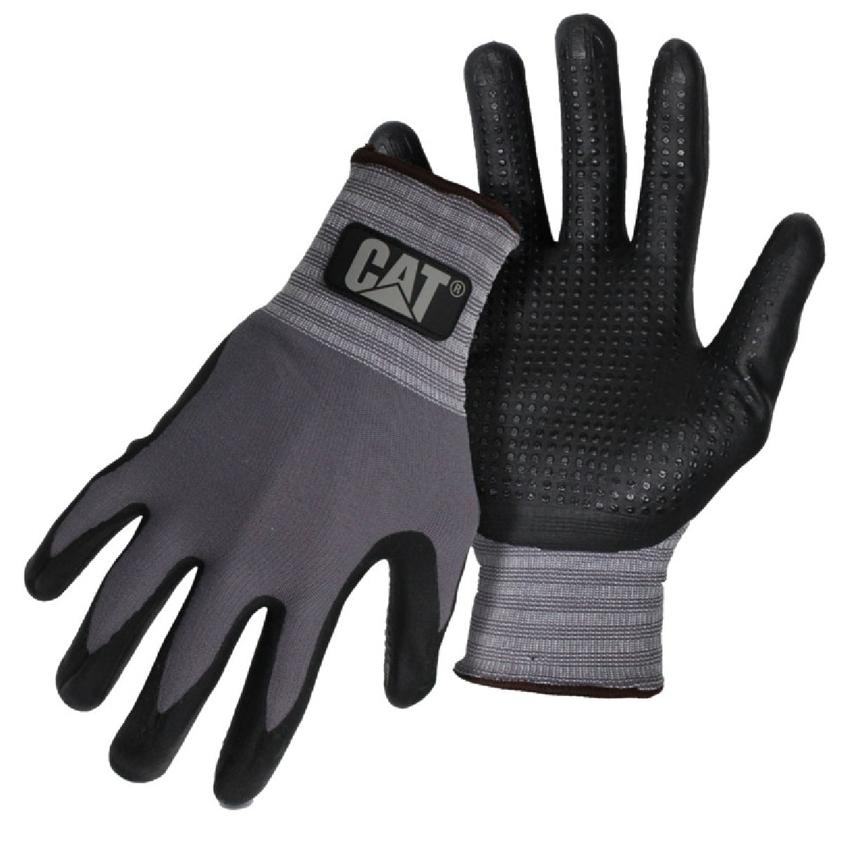 Cat CAT017419L Dipped And Dotted Nitrile Coated Palm Gloves