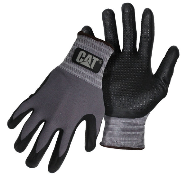 Cat CAT017418L Hivis Poly Knit Coated Palm Glove