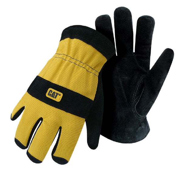 Cat CAT012222L Therm Lined Split Leather Palm Gloves, Large