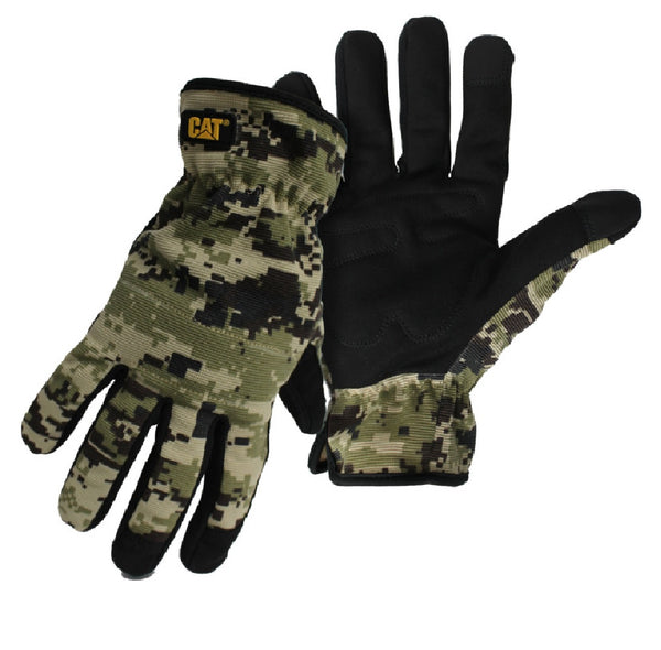 Cat CAT012270L Utility Gloves Touchscreen Capable, Large, Camouflage