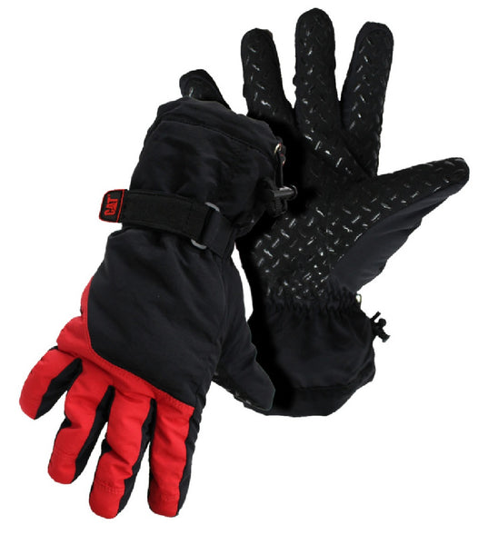Cat CAT016203M Elastic Wrist Cuff Winter Gloves, Black