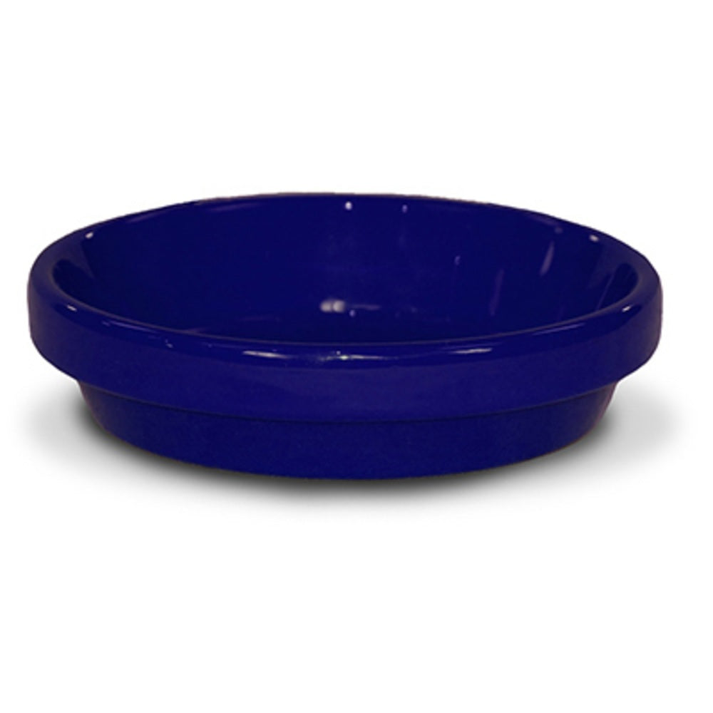 Ceramo PCSABX-8-B-TV Powder Coated Ceramic Saucer, Cobalt
