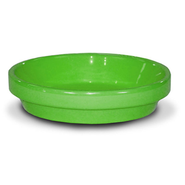 Ceramo PCSABX-4-BG-TV Powder Coated Ceramic Saucer, Bright Green