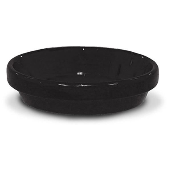 Ceramo PCSABX-4-BL-TV Powder Coated Ceramic Saucer, Black