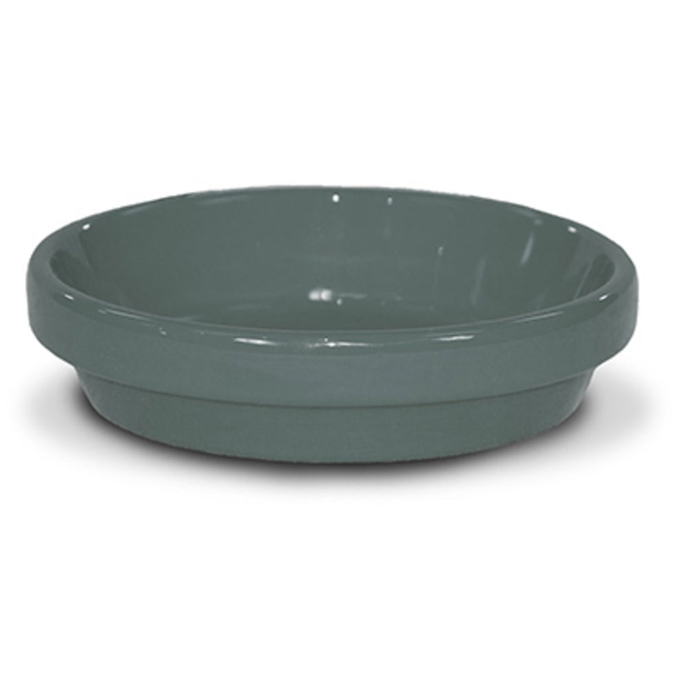 Ceramo PCSABX-4-GY-TV Powder Coated Ceramic Saucer, Gray