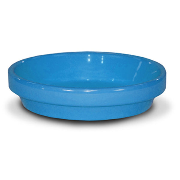 Ceramo PCSABX-8-RB-TV Powder Coated Ceramic Saucer, Robins Egg Blue