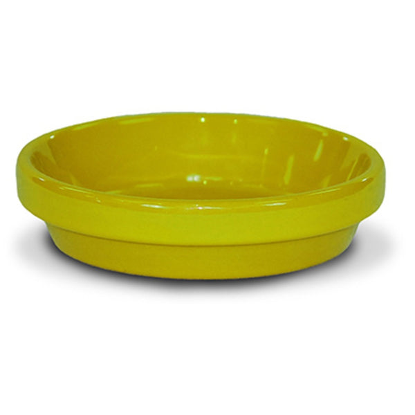 Ceramo PCSABX-8-Y-TV Powder Coated Ceramic Saucer, Yellow