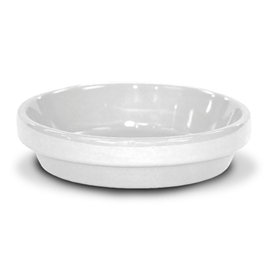 Ceramo PCSABX-8-W-TV Powder Coated Ceramic Saucer, White