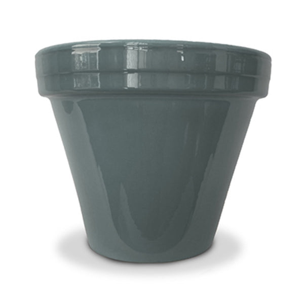 Ceramo PCSBX-4-GY-TV Powder Coated Ceramic Standard Flower Pot, Gray