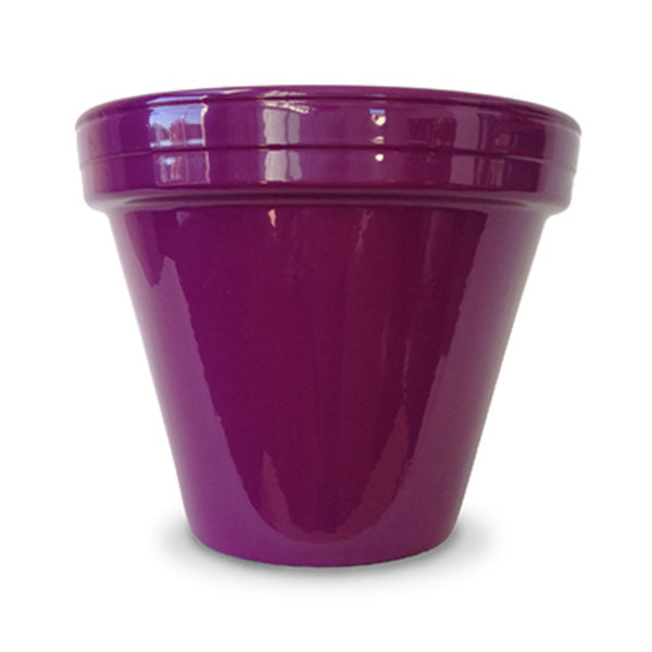 Ceramo PCSBX-4-V-TV Powder Coated Ceramic Standard Flower Planter, Violet