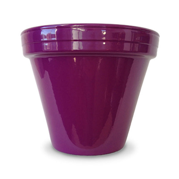 Ceramo PCSBX-6-V-TV Powder Coated Ceramic Standard Flower Pot, Violet