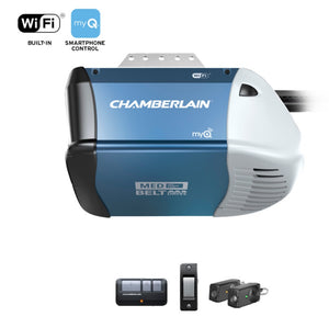 Chamberlain B353 Belt Drive Smart Garage Door Opener, 1/2 Hp